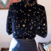 Smartypants S2 Navy & Gold Star Velvet Top