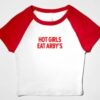 Sophie Cunningham Hot Girls Eat Arby’s Red & White Printed T-Shirt
