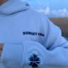 Sunset Surf Blue Hibiscus Hoodie 60% OFF