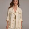 TV Series Beyond the Gates 2025 Anita Dupree Belted Utility White Jacket