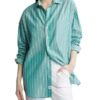 TV Series Leanne Season 01 Morgan Green Striped Shirt