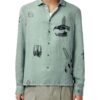 The Young And The Restless Michael Graziadei Green Luca Printed Shirt