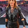 WWE WrestleMania 41 Becky Lynch Black Cropped Leather Jacket