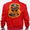 Buy Cobra Kai Snake Logo Patch Cotton Jacket - Red