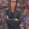 Shop Sky vs Fever Gameday Head Coach Stephanie White’s Black Leather Jacket