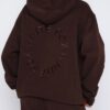 Stay Lifted Oversized Bitter Chocolate Brown Hoodie