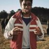 Stranger Things Season 5 Lucas Sinclair Burgundy and Gray Jacket