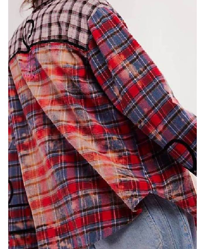 Sullivans Crossing S03 Sydney Multicolor Mix Print Plaid Shirt