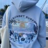 Shop Sunset Surf 2025 Blue Hibiscus Hoodie