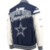 Super Bowl Champions Dallas Cowboys NavyWhite Varsity Jacket