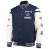 Super Bowl Champions Dallas Cowboys Navy and White Varsity Jacket