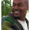 Celebs Go Dating S14 Paul C Brunson Green Patchwork Cardigan