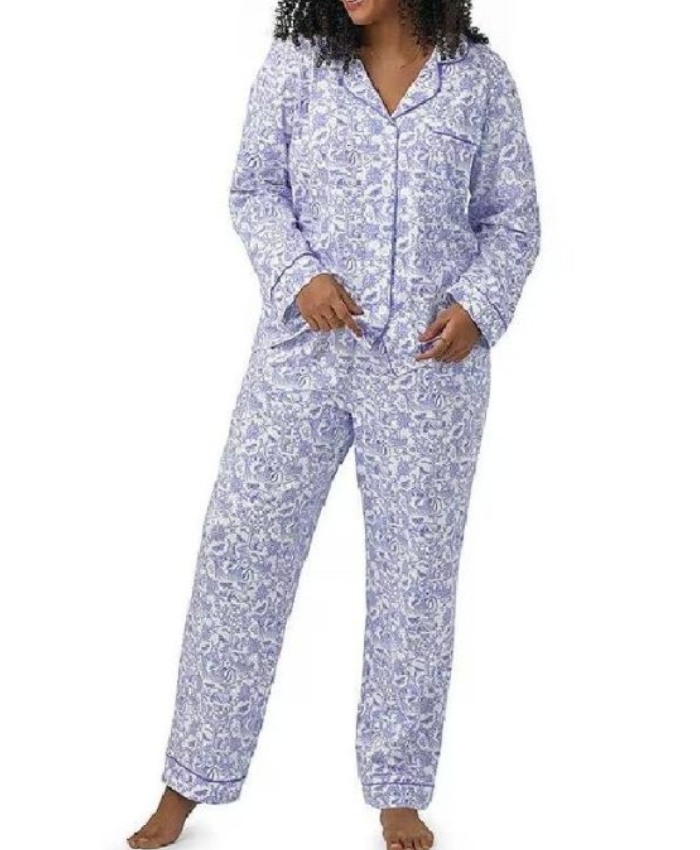 Leanne 2025 Leanne Morgan Blue Printed Pajamas