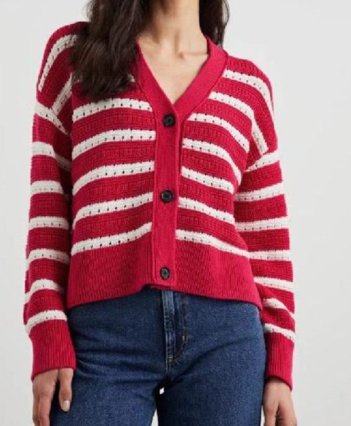 Leanne 2025 Leanne Morgan Striped Cardigan