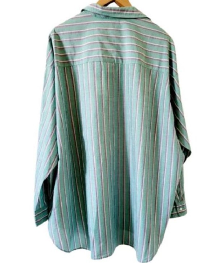 Leanne S1 Morgan Green Striped Shirt