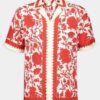 Perfect Match S3 Nick Lachey Red Floral Print Shirt