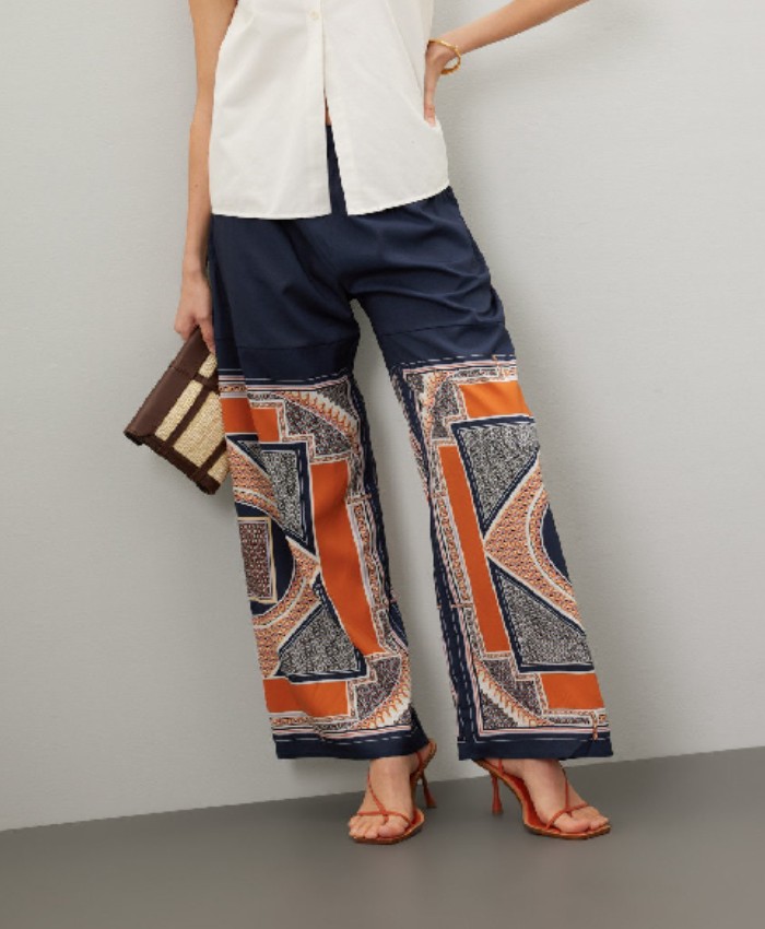 Shop Smartypants S2 Rekha Shankar Blue Geo Print Pant