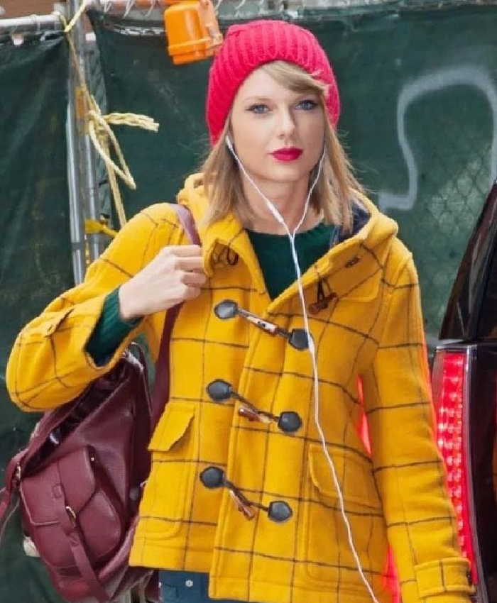 Shop Taylor Swift Paddington Bear Yellow Toggle Coat For Sale