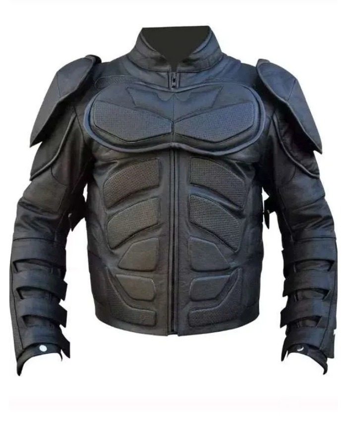 Shop The Dark Knight Batman Black Motorcycle Leather Jacket