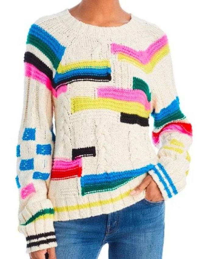 The Great British Sewing Bee S11 Sara Pascoe Raglan Multicolor Sweater