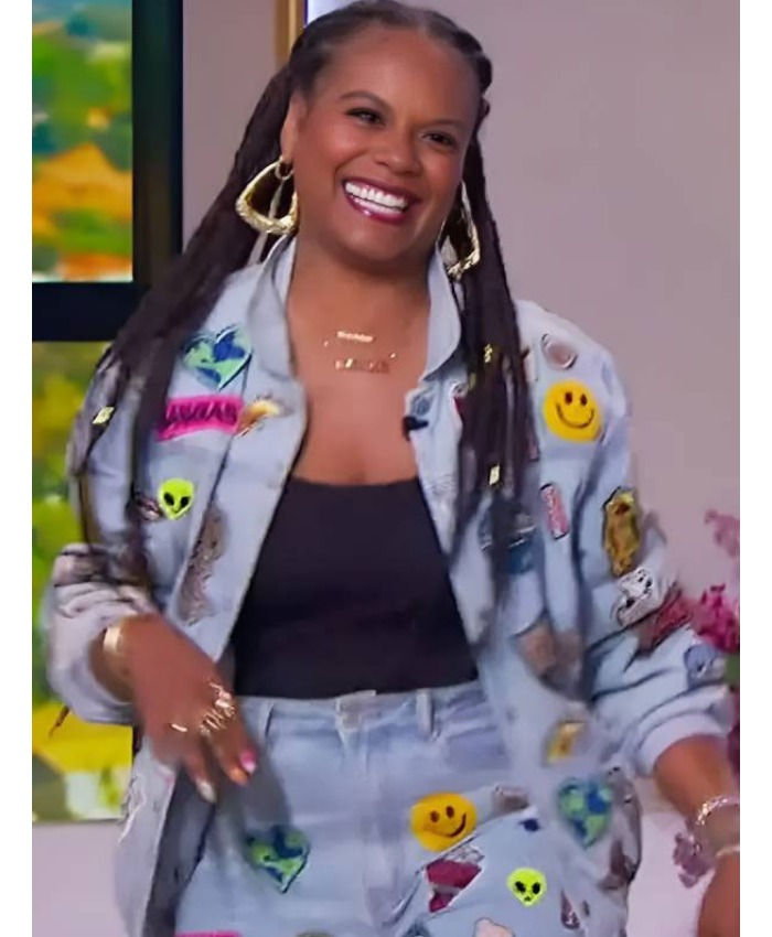 The Jennifer Hudson Show S03 Tabitha Brown Patch Denim Jacket