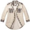 TV-Series The McBee Dynasty S02 Kacie Adkison Plaid Pocket Boucle Sherpa Shacket