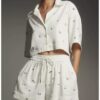 The Social 2025 Melissa Grelo White Crystal Embellished Shorts Set Get Now
