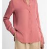 Elizabeth The Thursday Murder Club 2025 Helen Mirren Pink Silk Button Up Shirt
