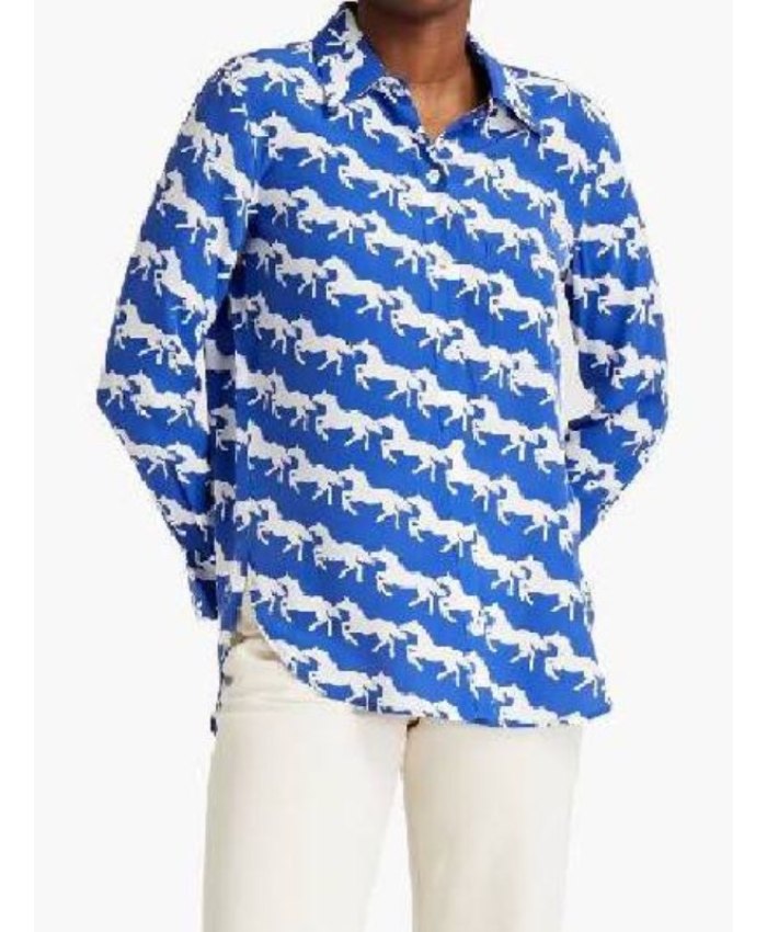 The Today Show Daryn Carp Horse Print Silk Shirt
