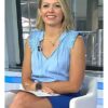 The Today Show 2025 Dylan Dreyer Blue Pleated Top