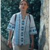 The Twisted Tale of Amanda Knox Grace Van Patten Embroidered Shirt