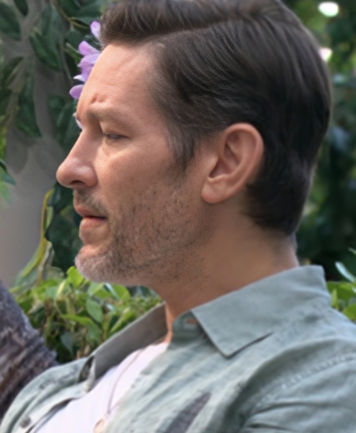 Shop The Young And The Restless Michael Graziadei Green Luca Printed Shirt