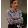 The Young and the Restless 2025 Amelia Heinle Silk Neck Tie Gray Shirt