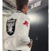 Tom Brady Raiders White Varsity Bomber Jacket