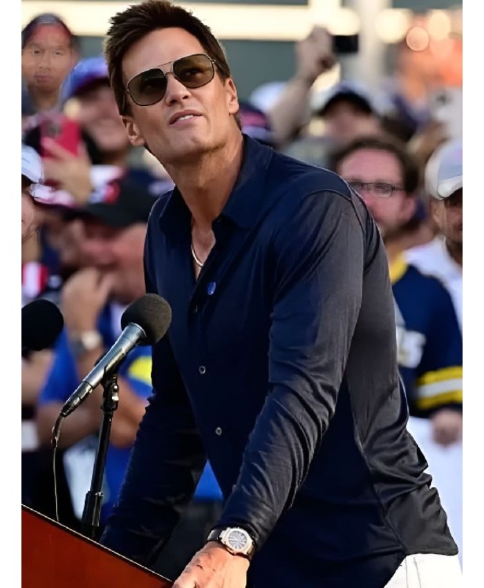 Statue Unveiling Ceremony Tom Brady Black Shirt