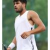 Carlos Alcaraz Training Session 2025 White Tank Top