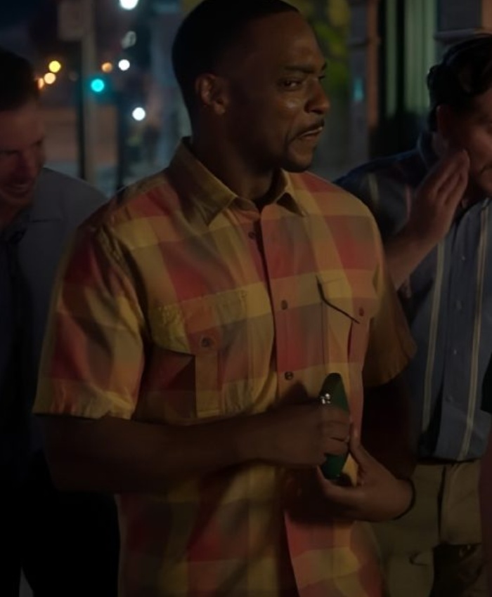 Twisted Metal Anthony Mackie Short Sleeve Plaid Shirt