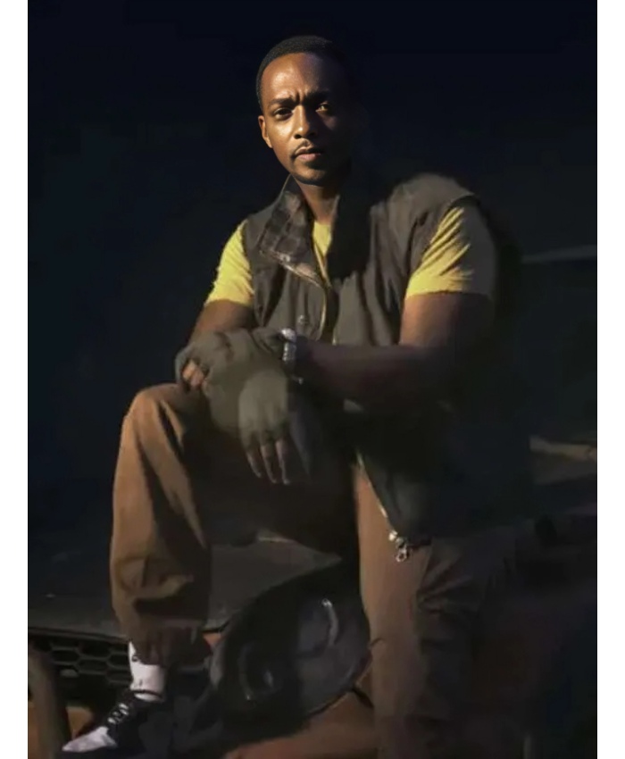 John Doe Twisted Metal S01 Anthony Mackie Green Cotton Vest