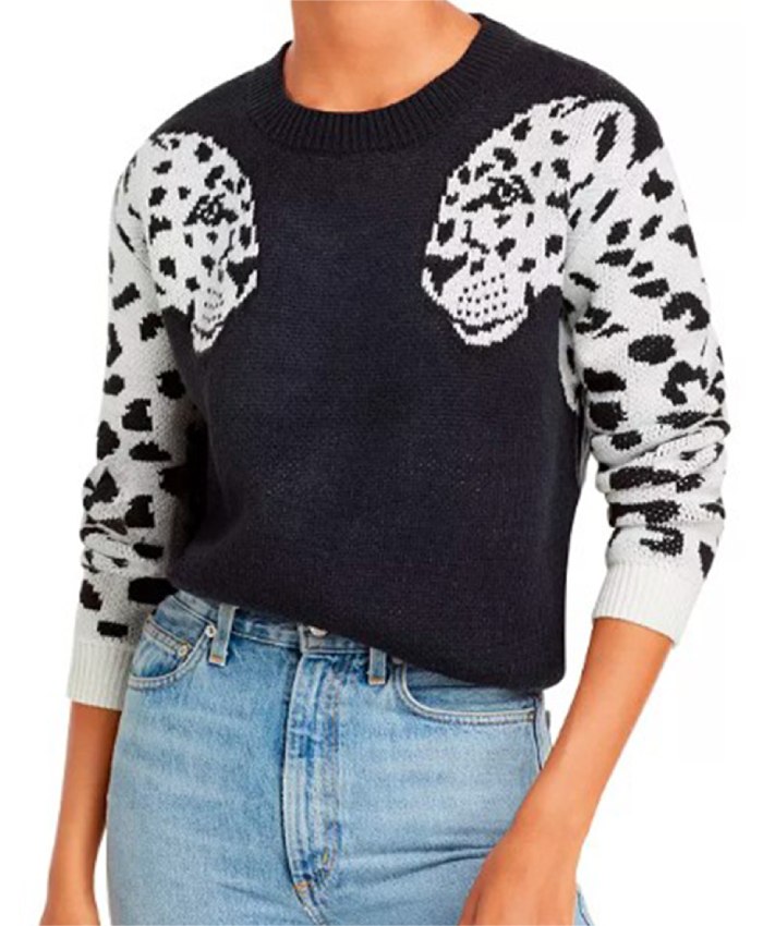 Celebrity IOU 2025 Tyra Banks Leopard Sleeve Sweater