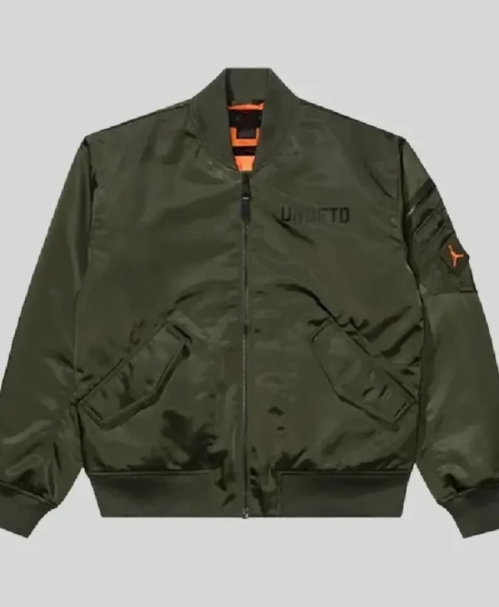 UNDEFEATED X Jordan Khaki Green Bomber Jacket