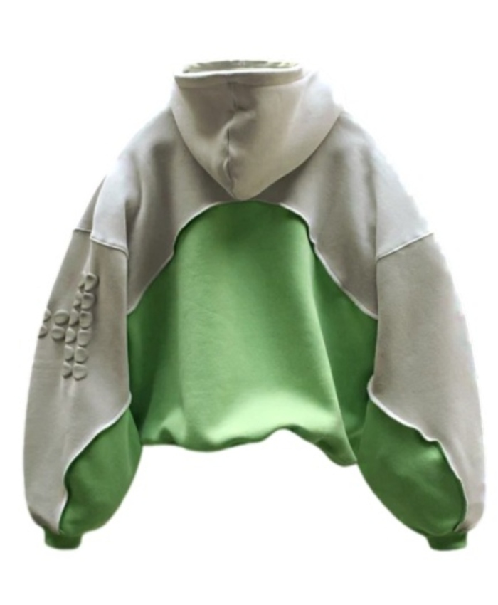Unisex Oversized Green Huni Pullover Hoodie