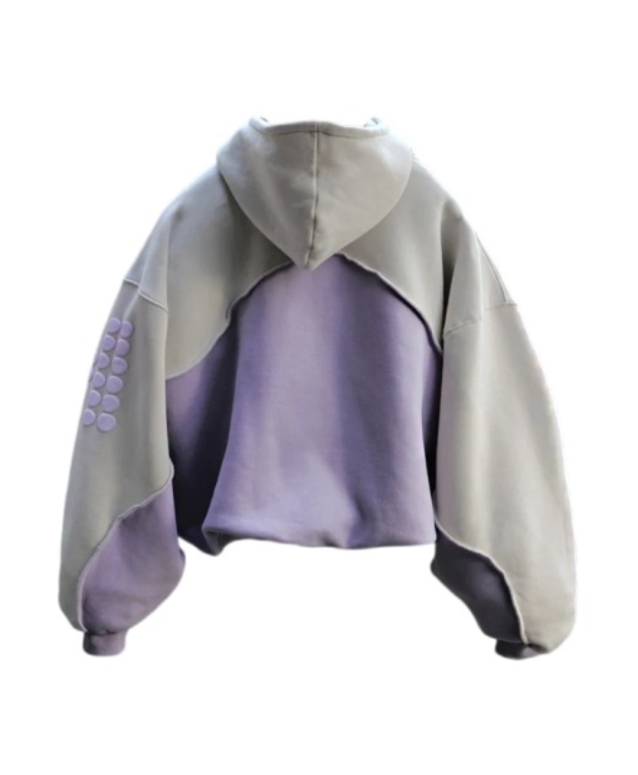 Unisex Oversized Purple Huni Pullover Hoodie