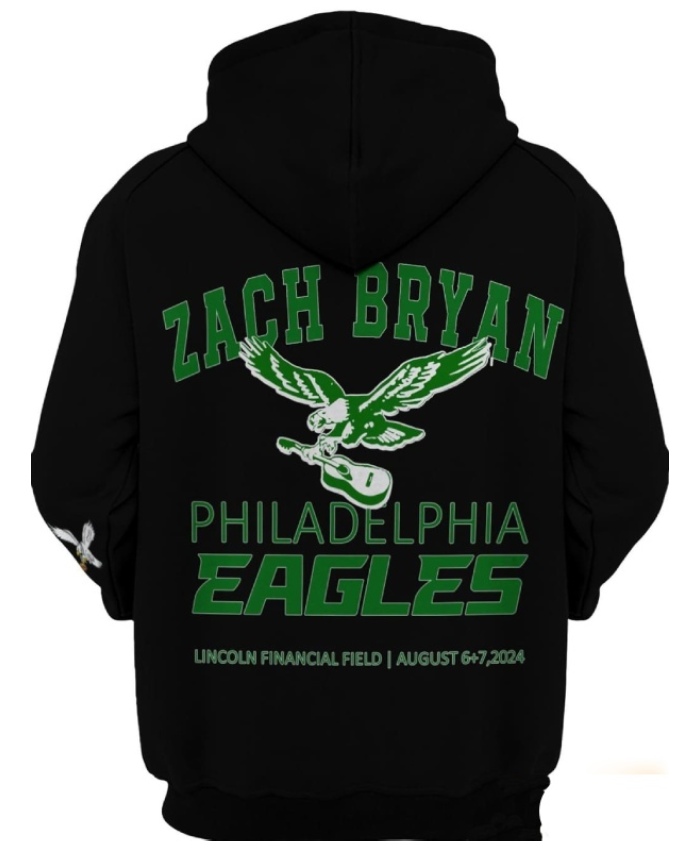 Black Zach Bryan Eagles Hoodie