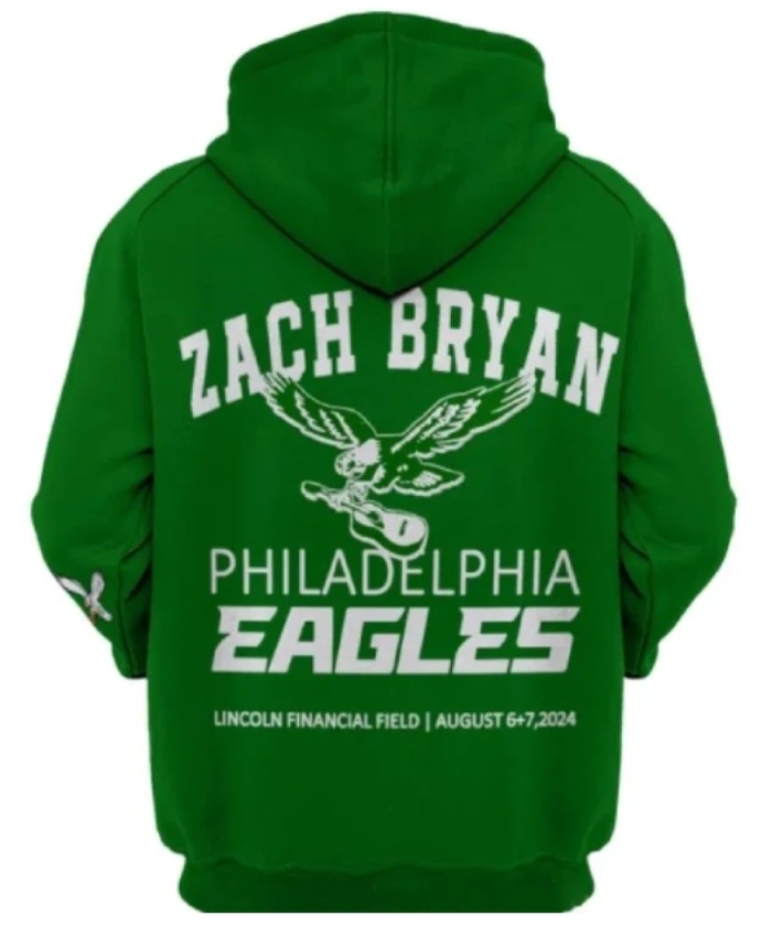 Green Zach Bryan Eagles Hoodie