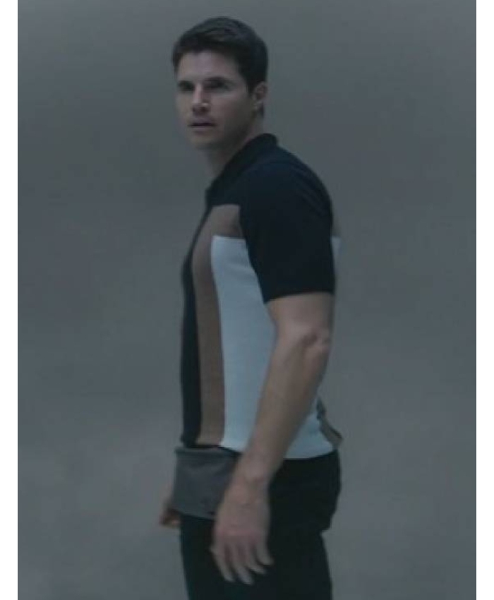 Upload Robbie Amell Colorblocked Polo