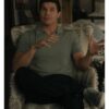 Robbie Amell TV Series Upload Nathan Brown Grey Polo Shirt