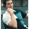 Nathan Brown TV Series Upload S04 Robbie Amell Colorblock Half Zip Polo Shirt