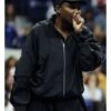 US Open Venus Williams 2025 Textured Seam Detailing Black Bomber Jacket