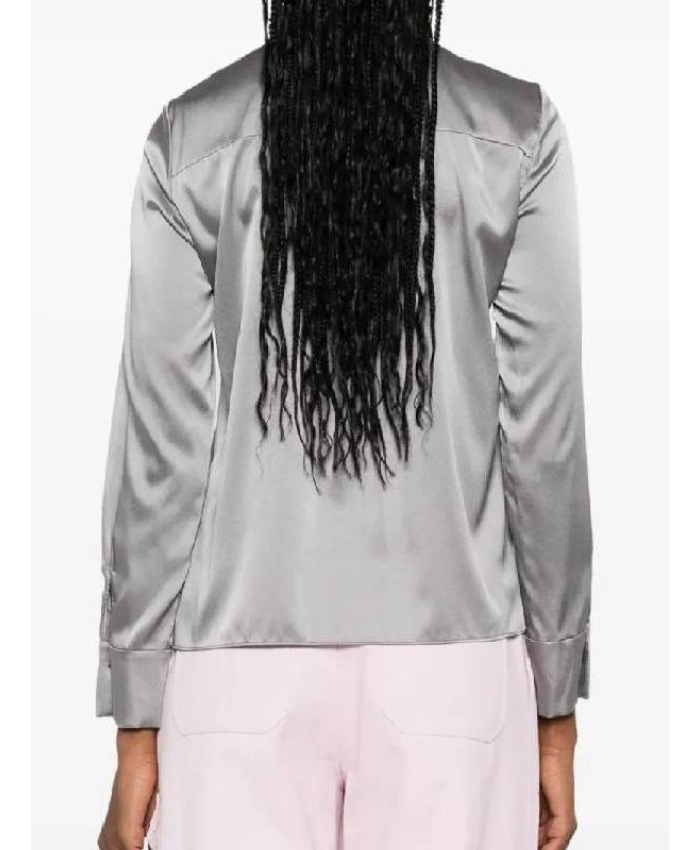 Victoria Newman The Young and the Restless 2025 Amelia Heinle Silk Neck Tie Gray Shirt