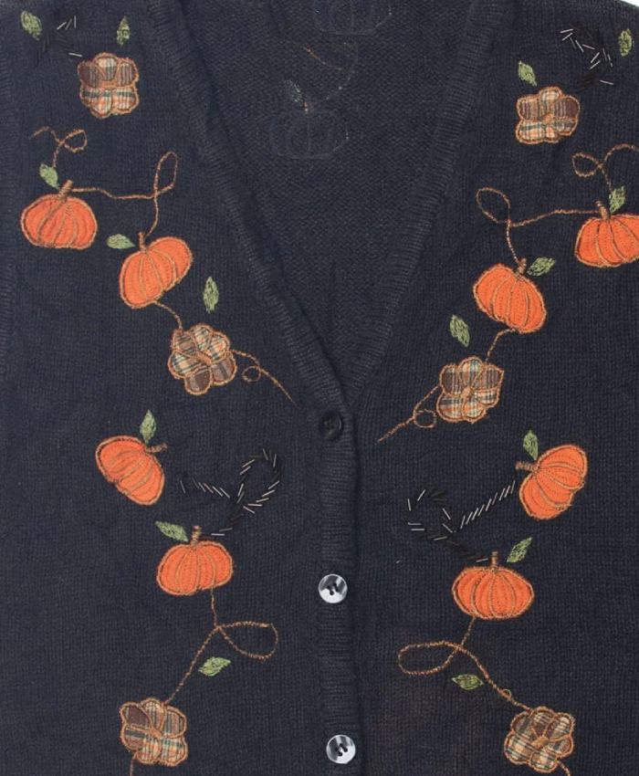 Vintage Bobbie Brooks Pumpkin-Themed Halloween Vest